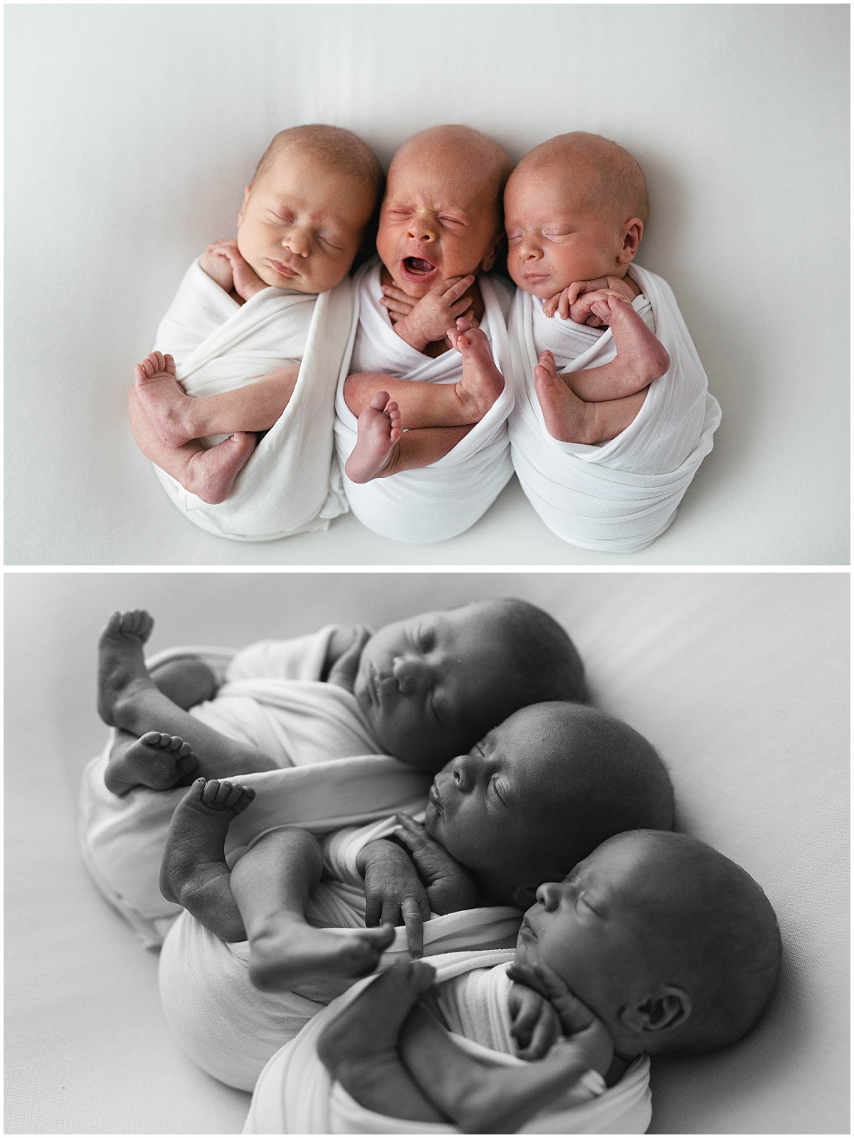 Triplet newborn photography