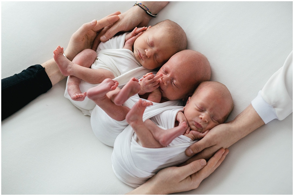 Triplet newborn photography