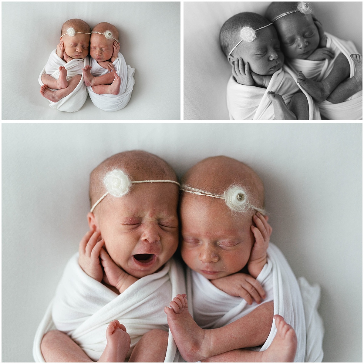 Triplet newborn photography