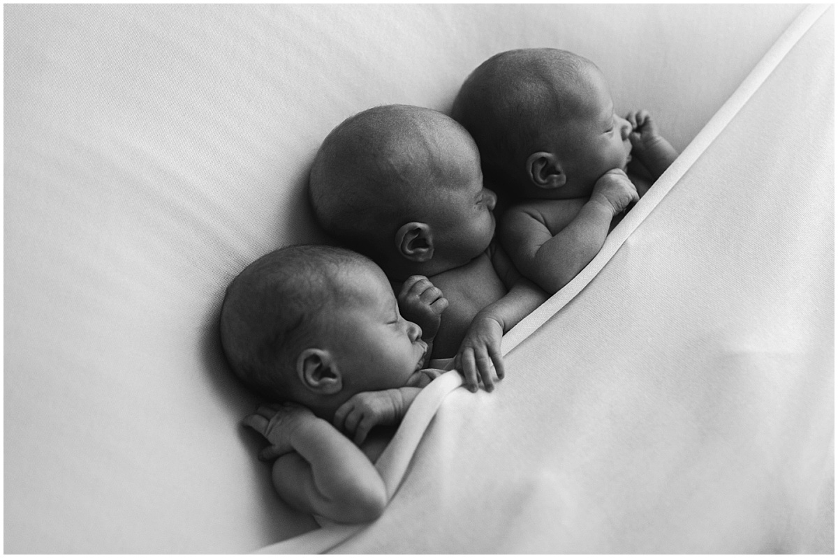 Triplet newborn photography