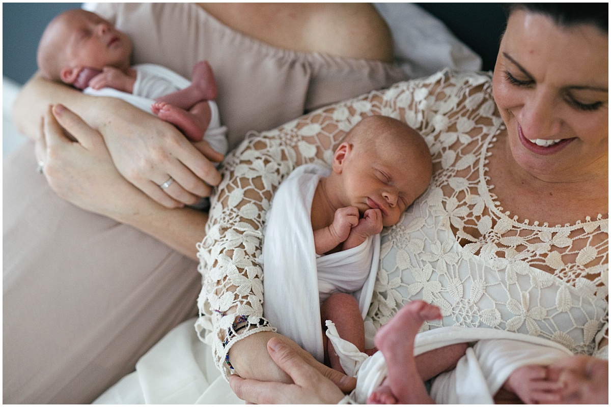 Triplet newborn photography