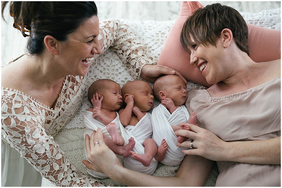 Triplet newborn photography