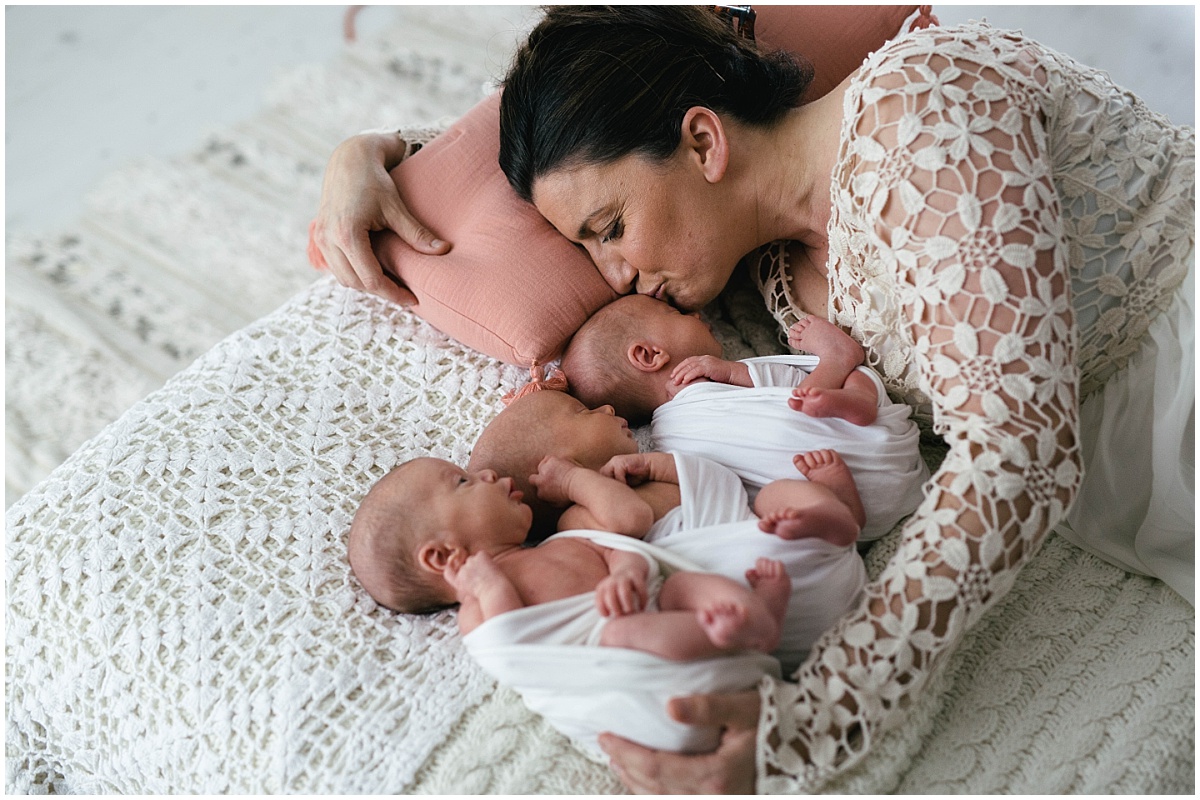 Triplet newborn photography