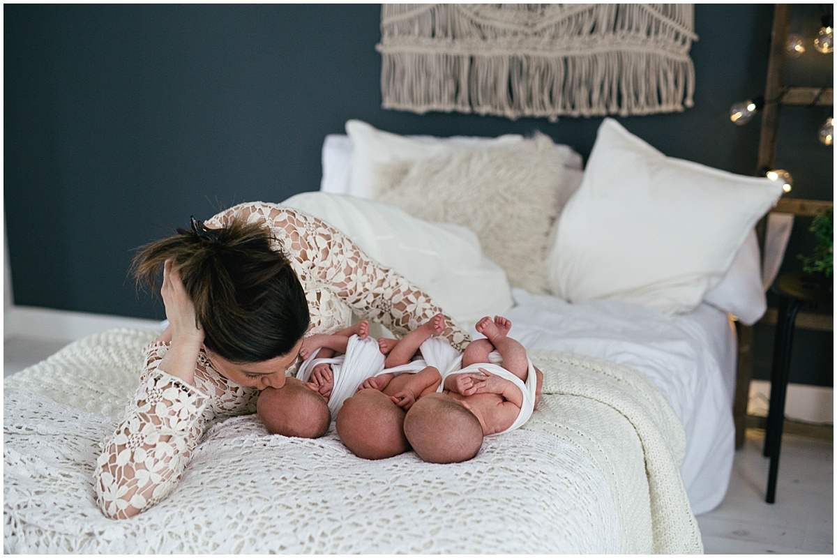 Triplet newborn photography