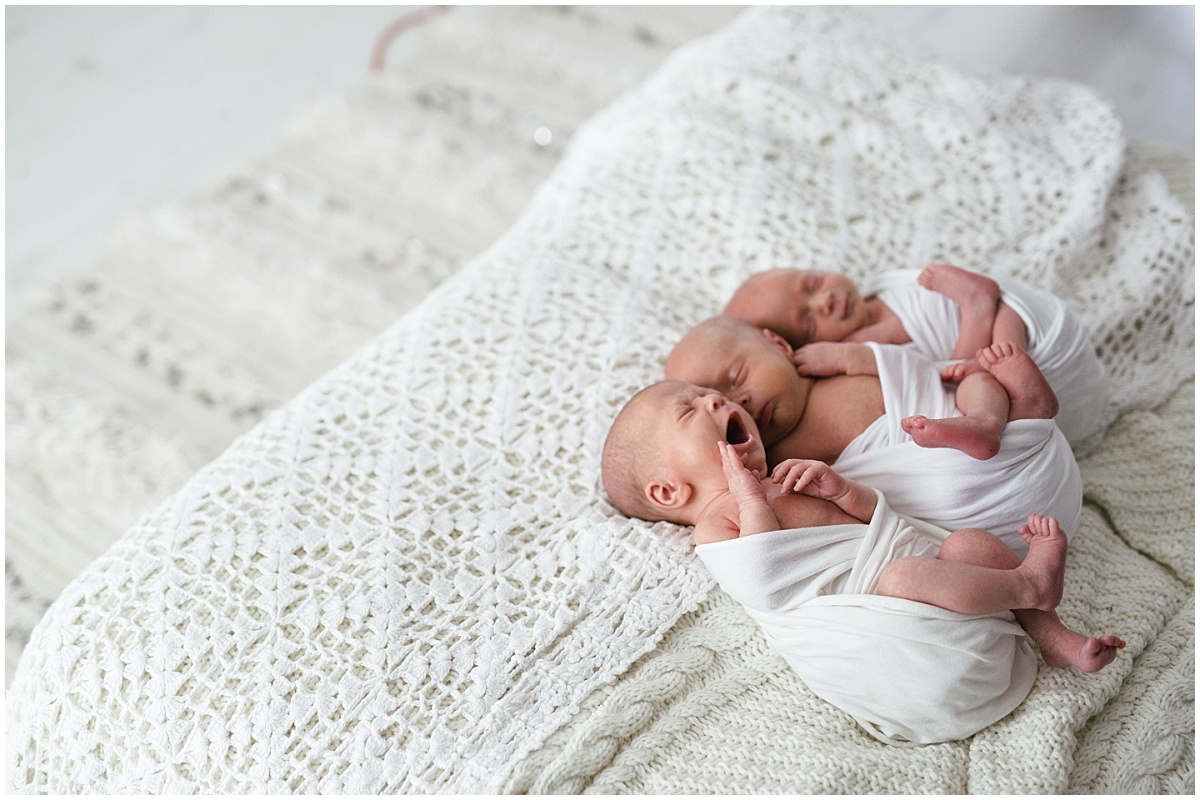 Triplet newborn photography