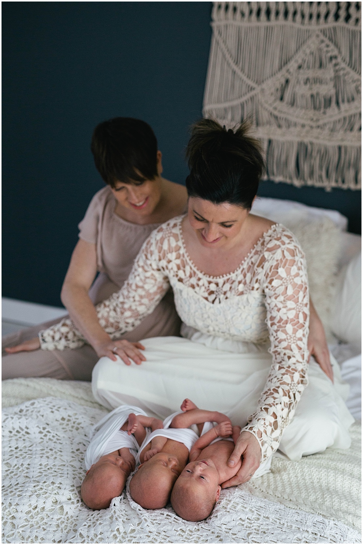 Triplet newborn photography