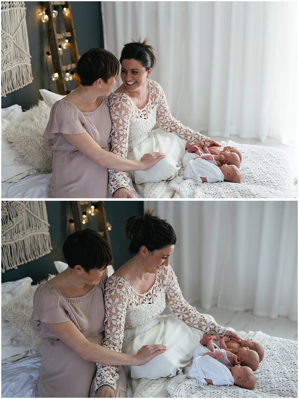 Triplet newborn photography