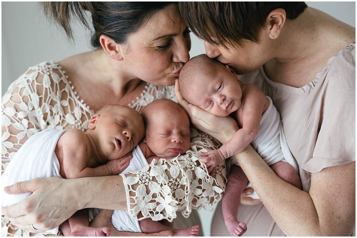 Triplet newborn photography