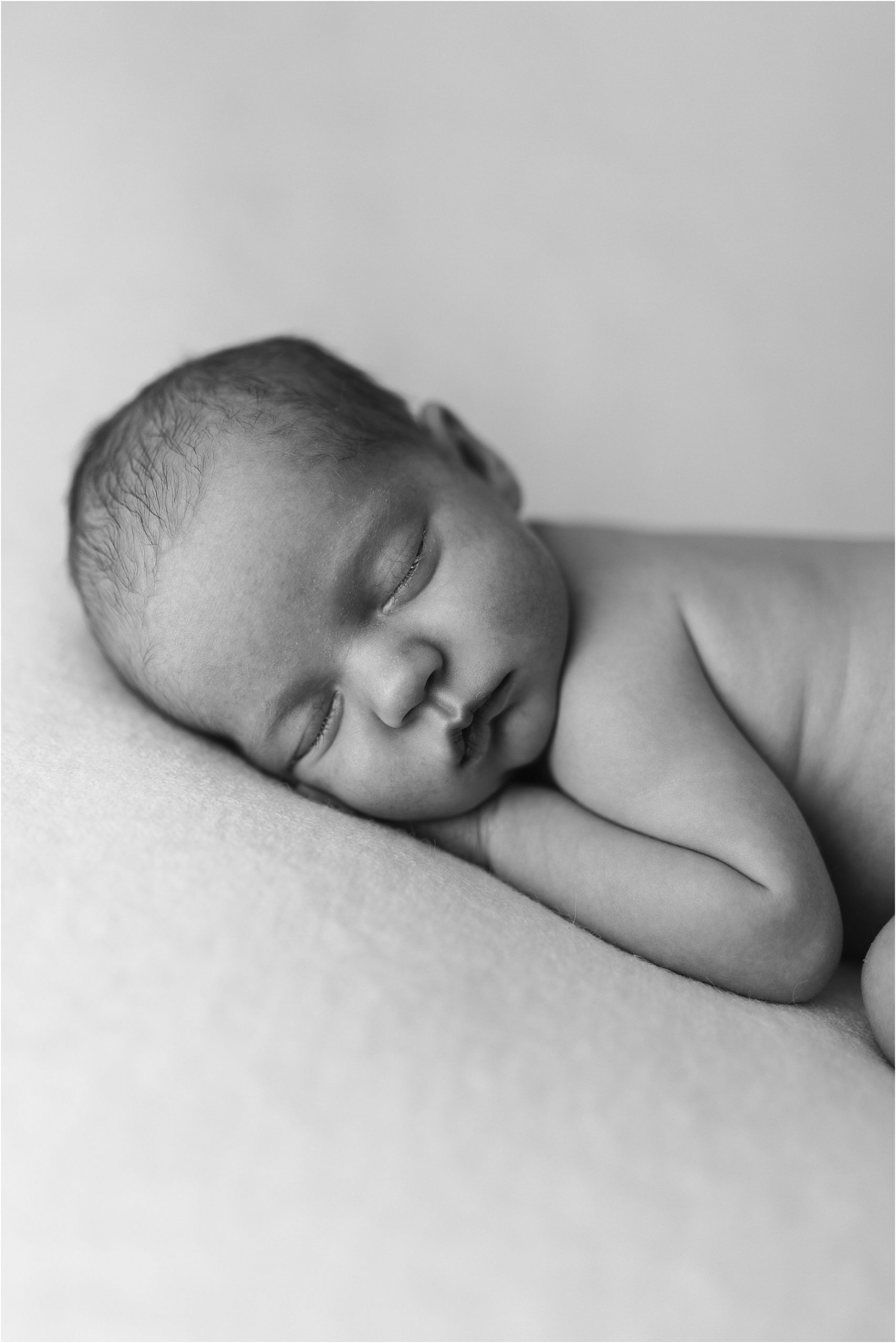 newborn baby in natural studio