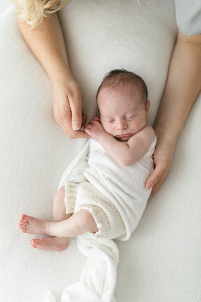 Newborn baby photoshoot in Hampshire photography studio