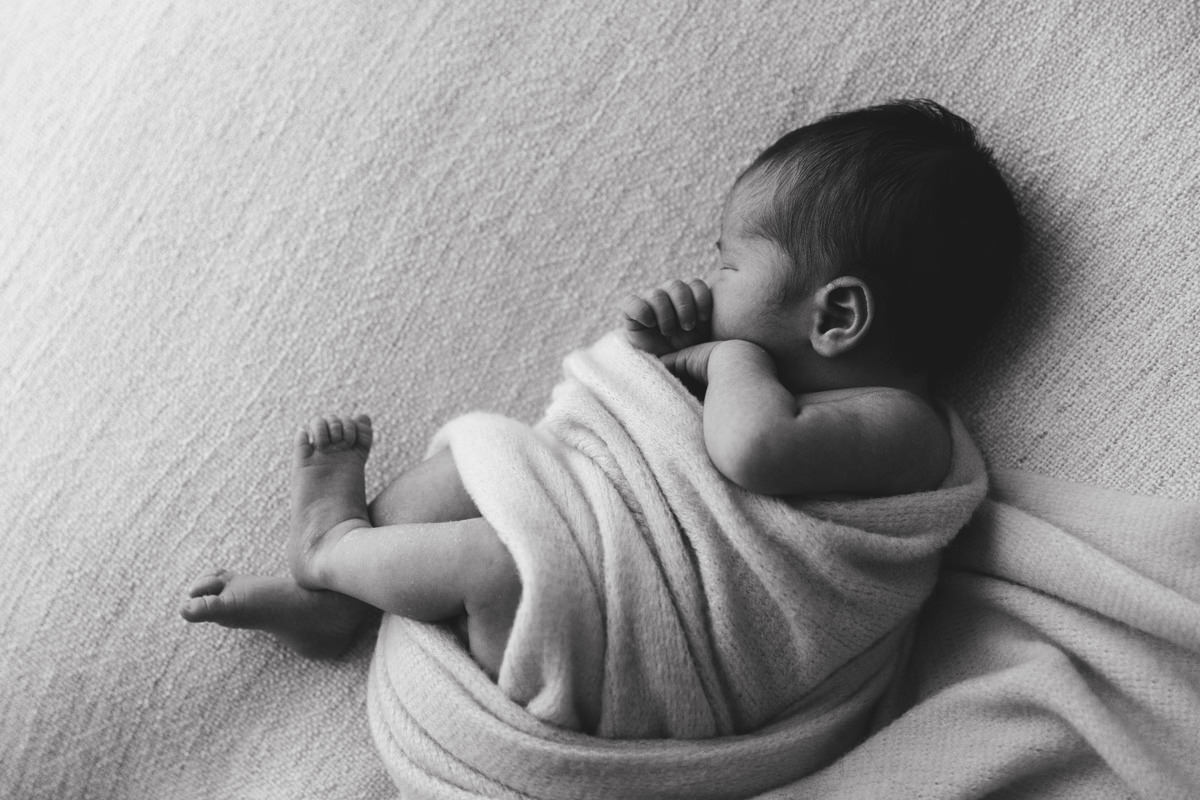 black and white newborn boy cosey swaddled up yasmin anne photography berkshire hampshire surrey