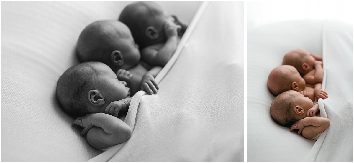 Triplet newborn photography