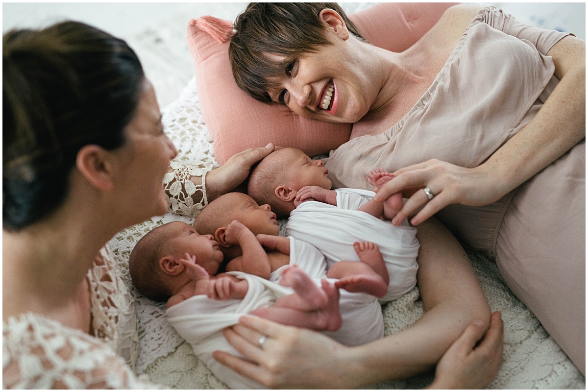 Triplet newborn photography