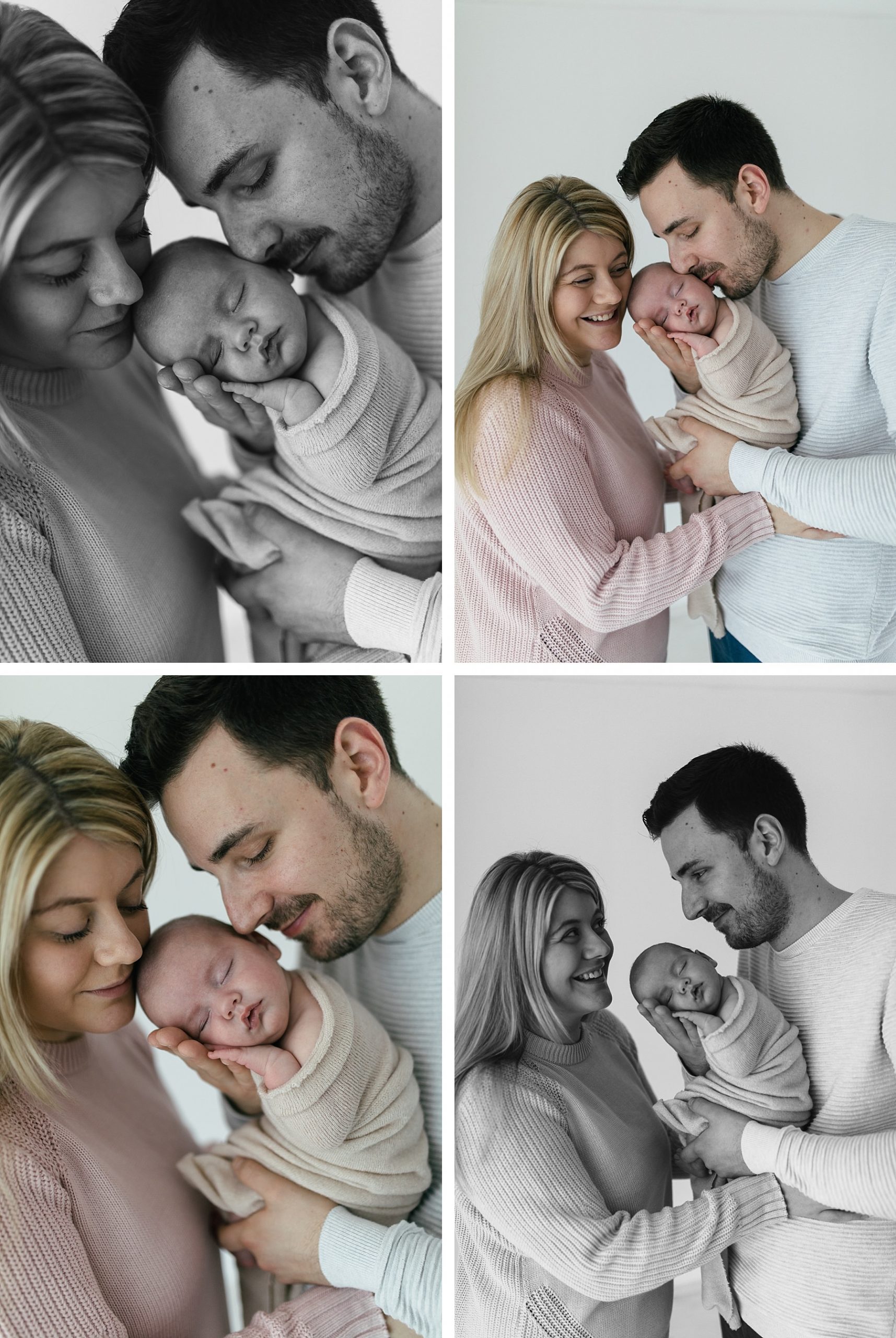 natural newborn photography basingstoke black and white newborn baby mum and dad