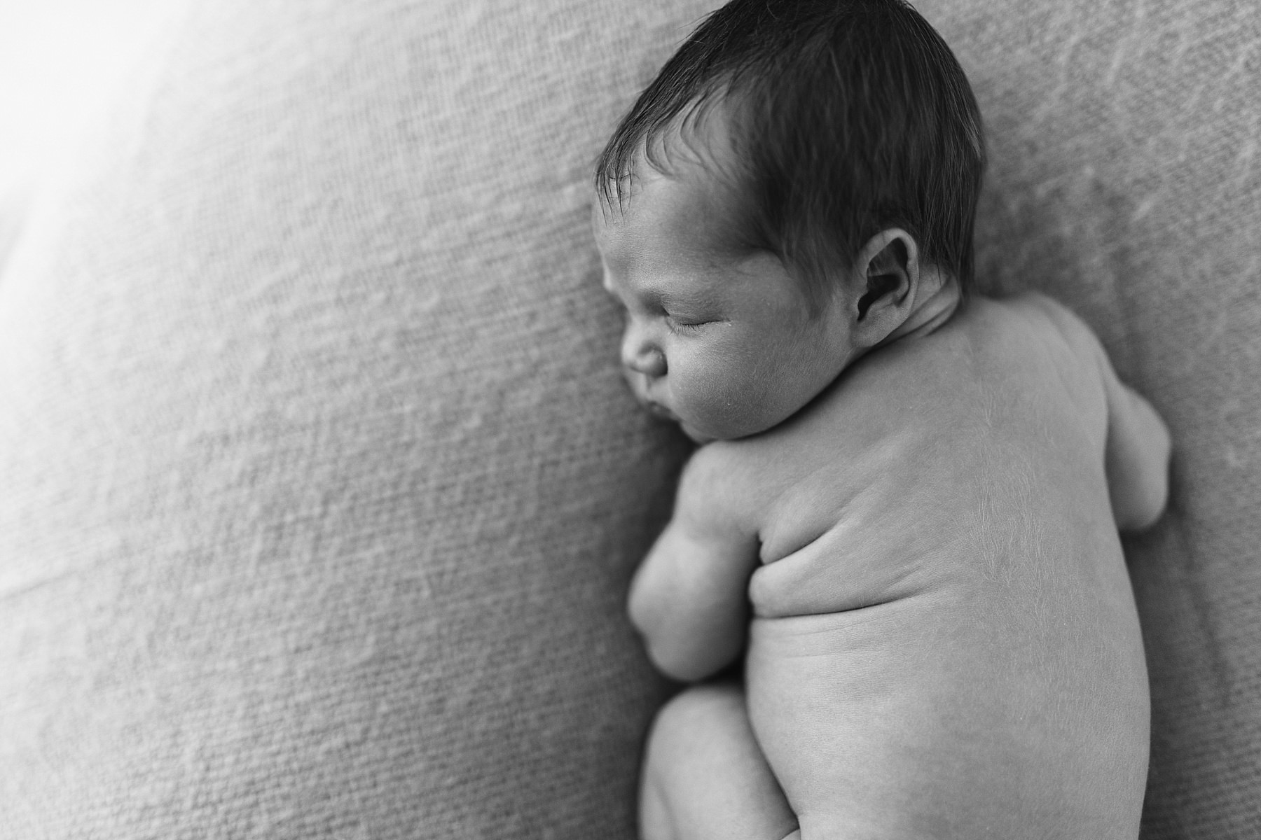 squishy newborn baby photoshoot in white studio natural photography